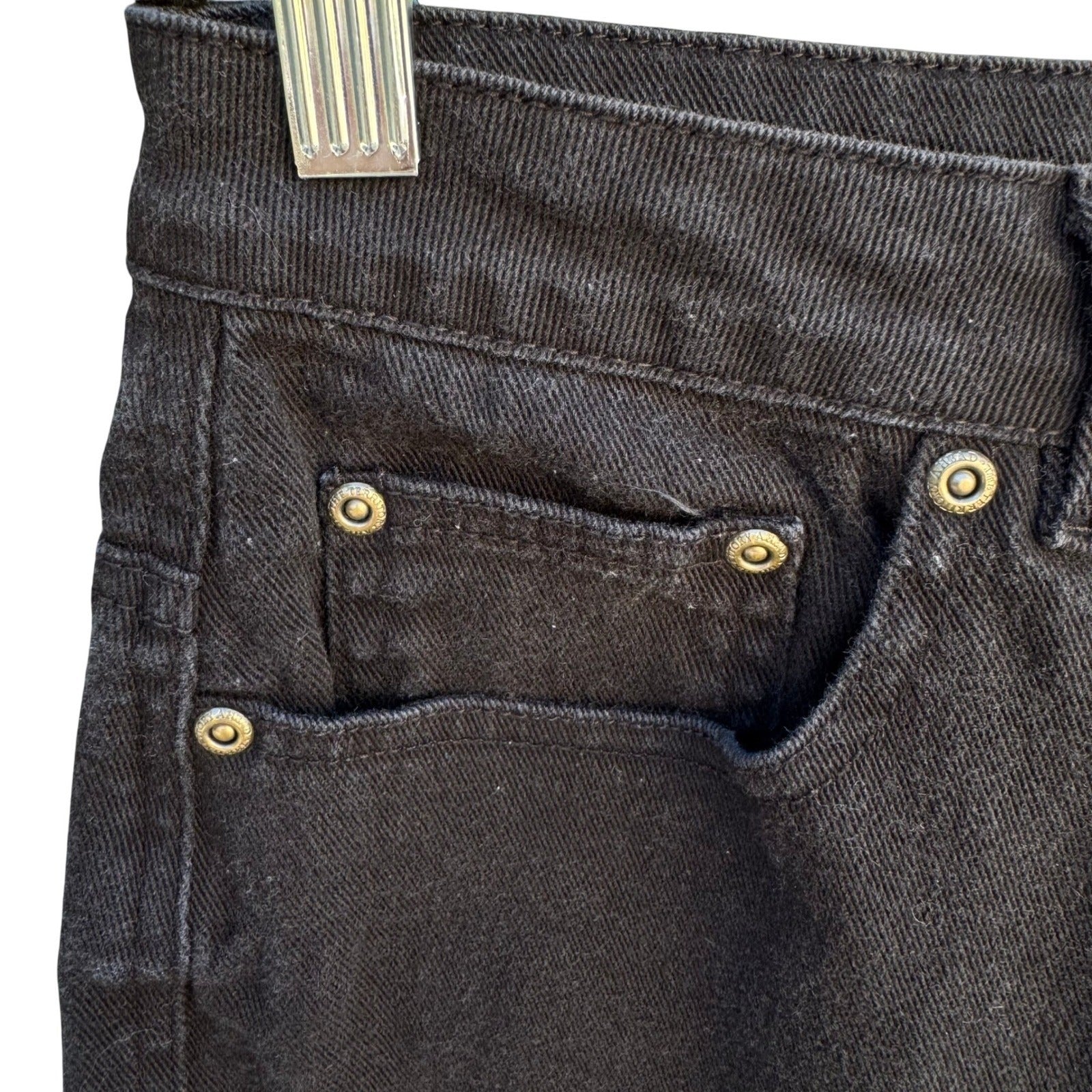 Territory Ahead Vintage Womens 10 Black Straight Leg Mom Jeans High Rise Stretch