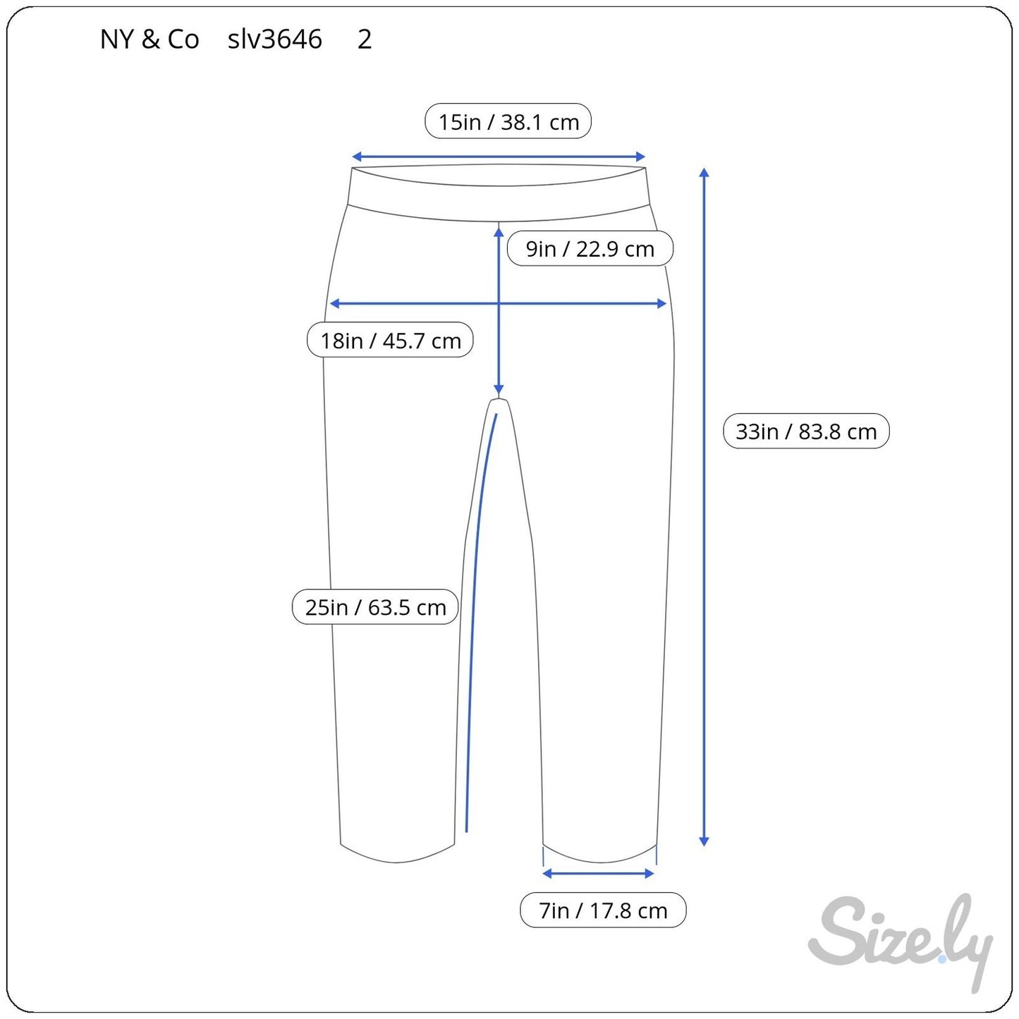 New York & Company Navy Blue Linen Cotton Utility Straight Leg Pants Womens 2