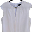 Switch Armani Exchange White Silk V-Neck Sleeveless Blouse M Quiet Luxury Minimalist 3 image