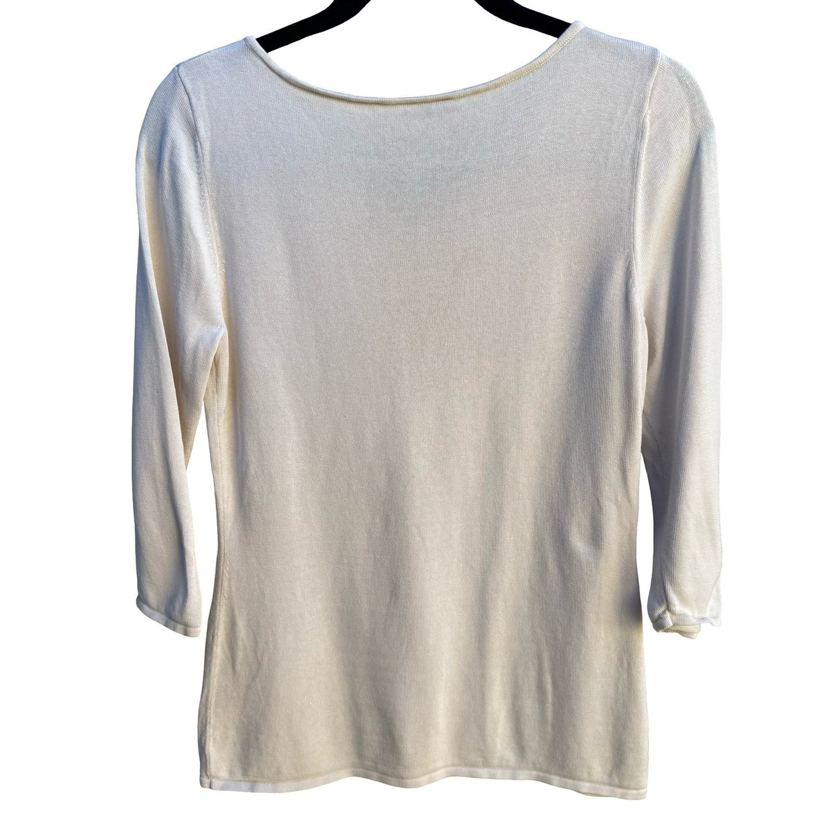 Randolph Duke Y2K Quiet Luxury Silk Cotton Floral Beaded Feminine Knit Sweater S