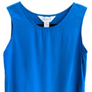 Switch Angela Tong Womens 100% Silk Sleeveless Lightweight Minimalist Blue Blouse Top 4 2 image