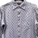 Switch Italyva La Moda Italy Mens Grey Geometric Chain Print Button Up Shirt Size 90 3 image