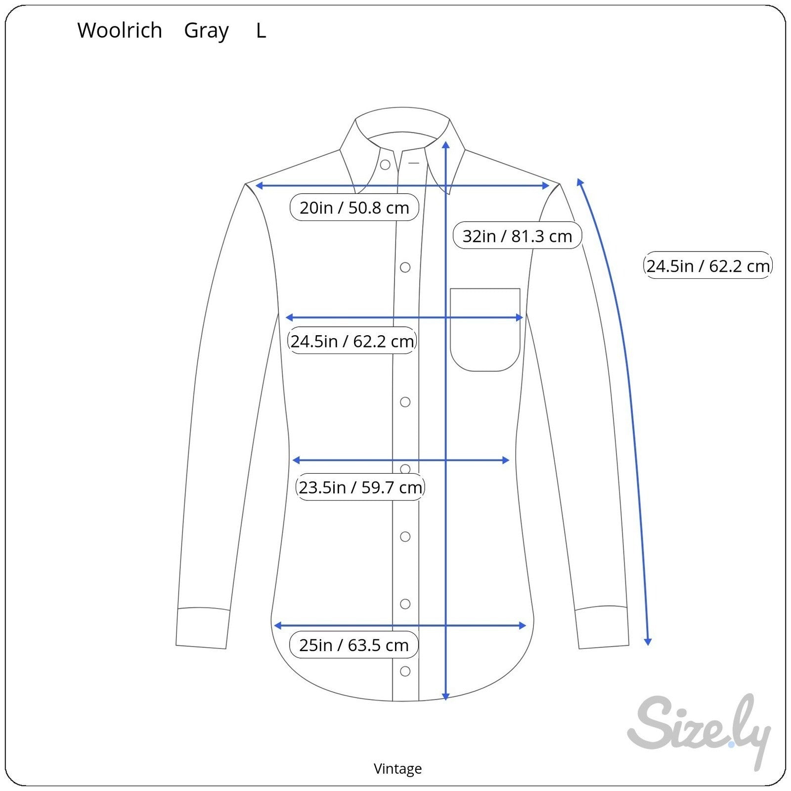 Woolrich Sportsman Chamois Shirt Mens Large Grey Cotton Button Down Long Sleeve
