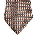 Switch Ivre Hausse Vintage Mens Woven Silk Geometric Gray Red Yellow Tie Necktie 2 image