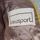 Switch Newsport Vintage Womens Wool Plaid Double Breasted Blazer Jacket Pleated Skirt S 2 image