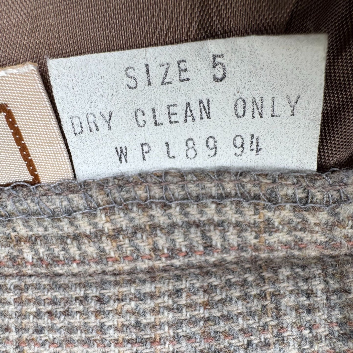 Newsport Vintage Womens Wool Plaid Double Breasted Blazer Jacket Pleated Skirt S