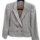 Switch Newsport Vintage Womens Wool Plaid Double Breasted Blazer Jacket Pleated Skirt S 3 image