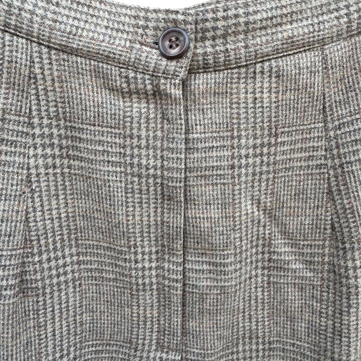 Newsport Vintage Womens Wool Plaid Double Breasted Blazer Jacket Pleated Skirt S