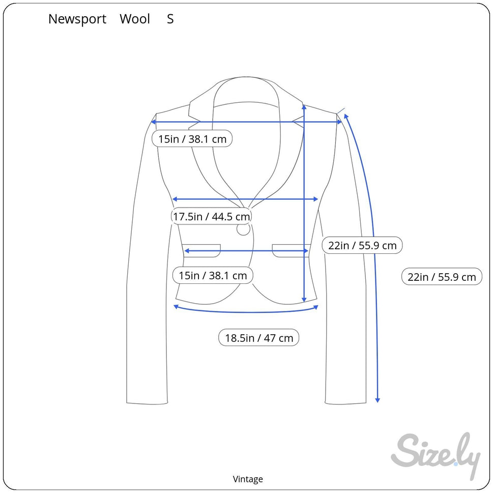 Newsport Vintage Womens Wool Plaid Double Breasted Blazer Jacket Pleated Skirt S
