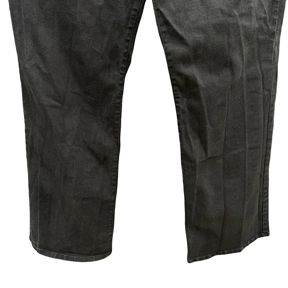 Levis 512 Perfectly Slimming Straight Leg Jeans Black Stretch Denim Size 18M