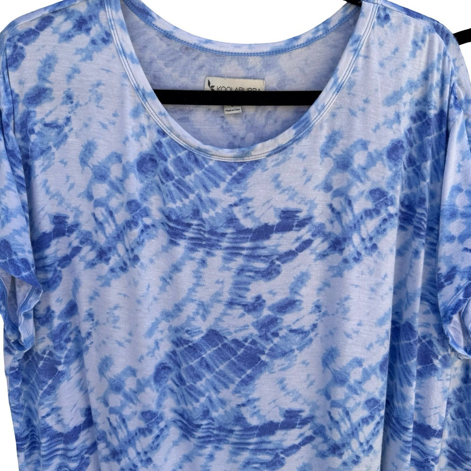 Koolaburra by UGG Womens Blue Tie Dye Pajama Set Large A391288 Loungewear Jogger