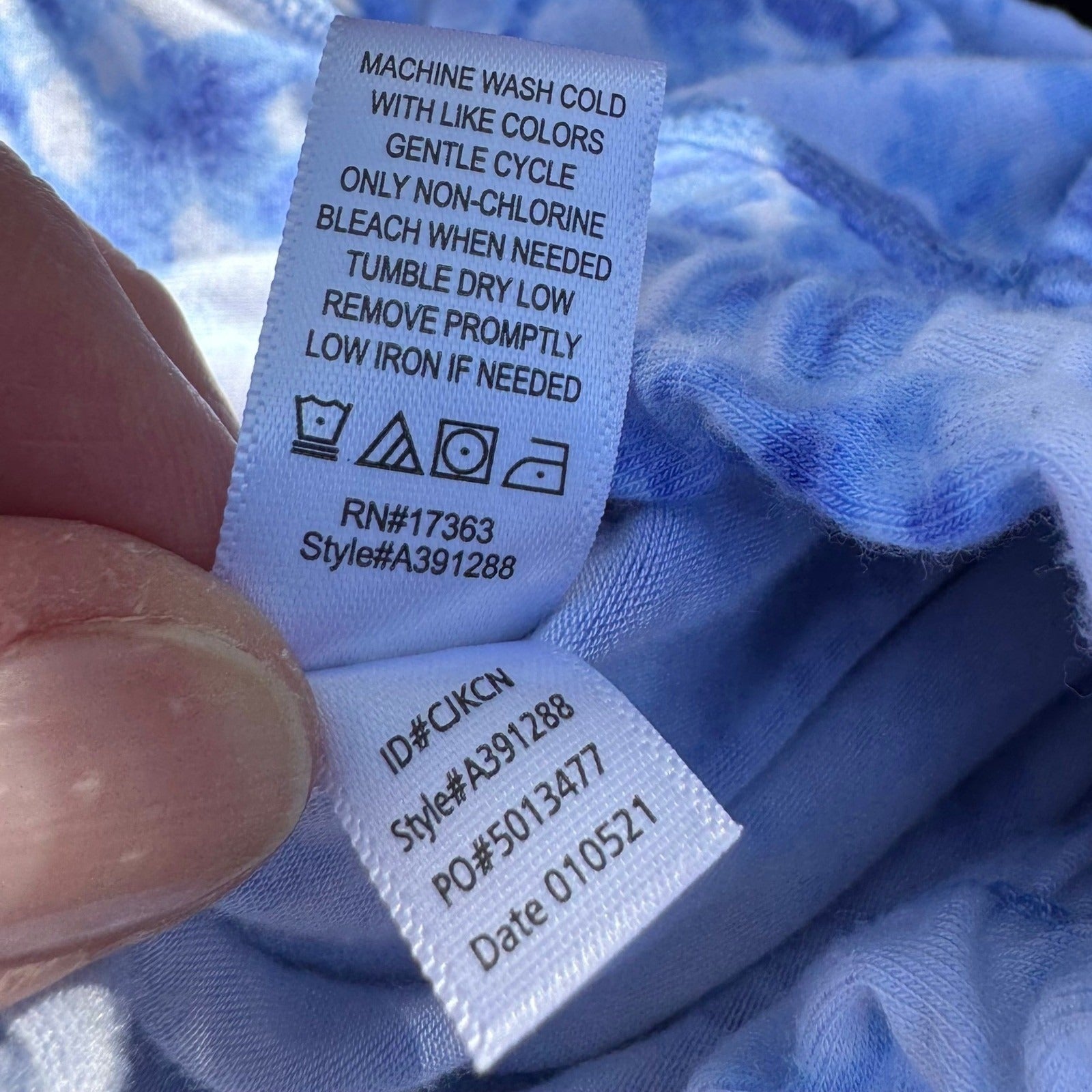 Koolaburra by UGG Womens Blue Tie Dye Pajama Set Large A391288 Loungewear Jogger