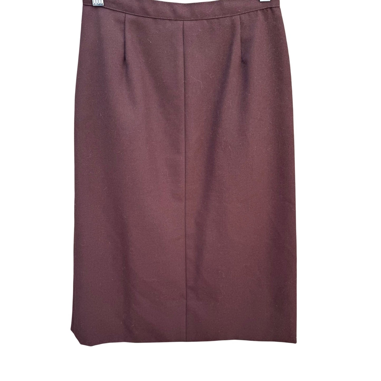 JH Collectible Vintage Brown Wool Blend Button Front Pleated Midi Skirt Size 6/7