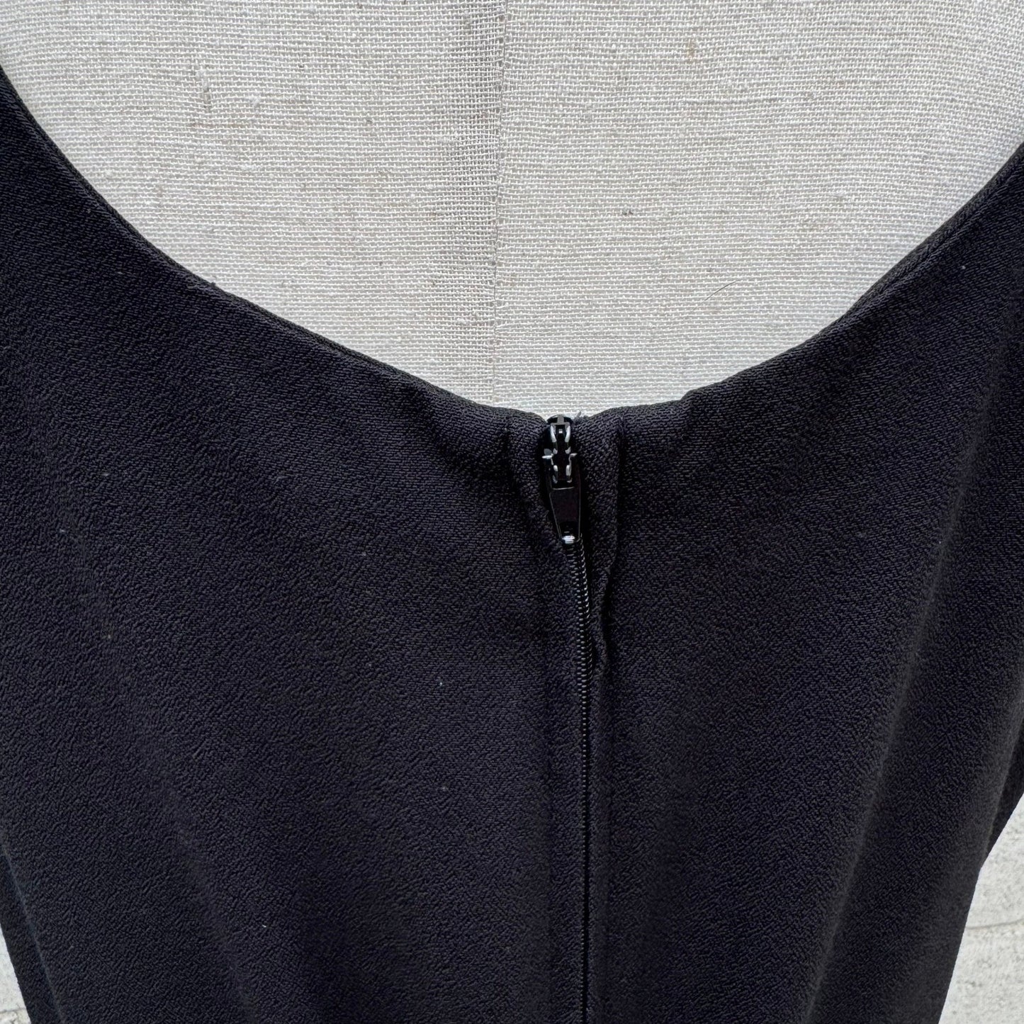 Virgo Vintage Black Sleeveless Jumpsuit Size 12P Elastic Waist Wide Leg Pockets