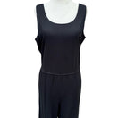 Switch Virgo Vintage Black Sleeveless Jumpsuit Size 12P Elastic Waist Wide Leg Pockets 3 image