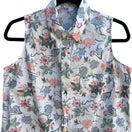 Switch Guess Vintage 80s 90s Floral Sleeveless Button Down Soft Cotton Summer Top Shirt 3 image