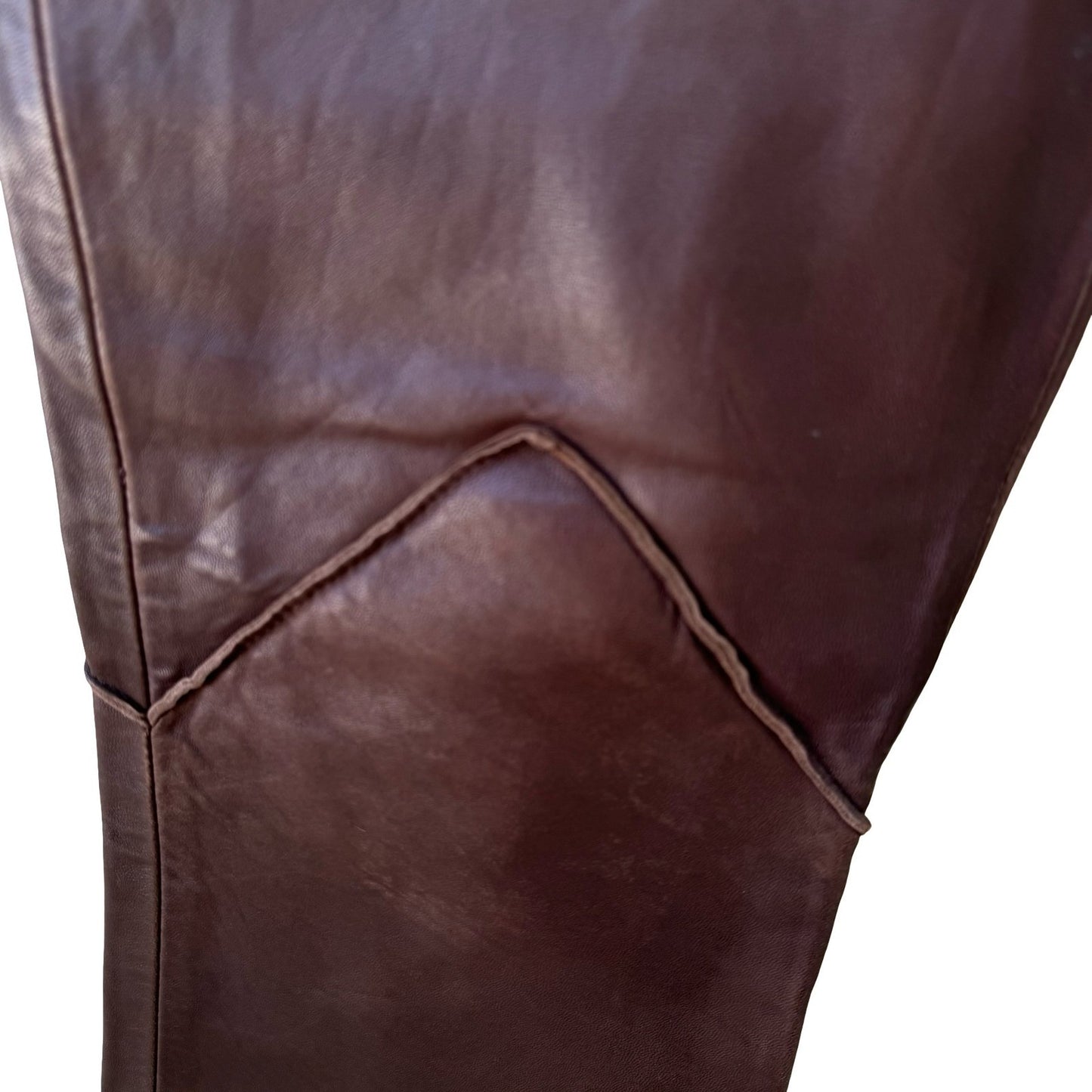 Earl Jean Y2K Leather Low Rise Moto Biker Grunge Pant Bootcut Designer Sample 26