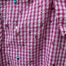 Switch Quacker Factory Grandmacore Cottagecore Gingham Rhinestone Roll Tab Shirt PInk S 3 image