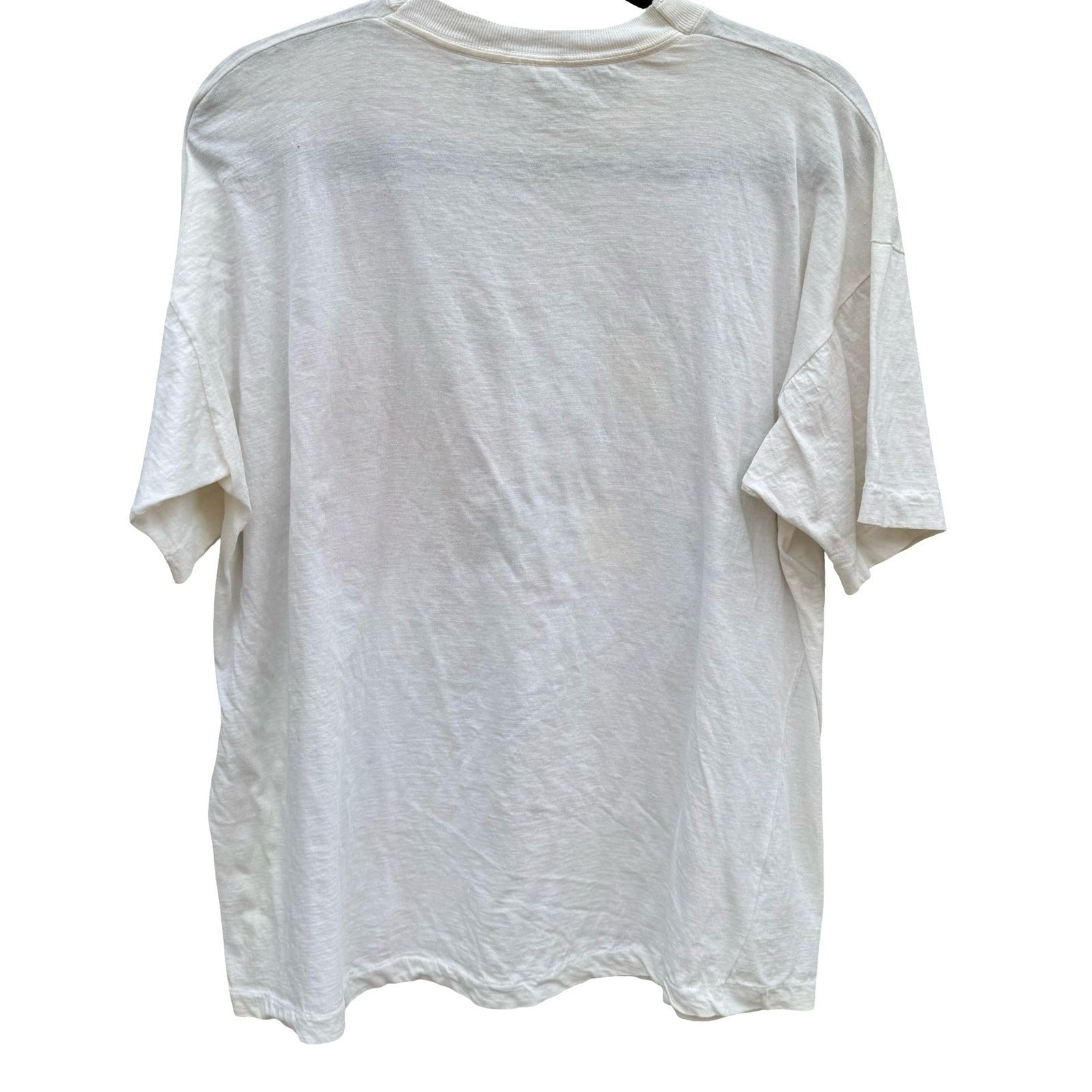 Vintage Russia CCCP Map Graphic Shirt White Single Stitch Large 90s Soviet Union