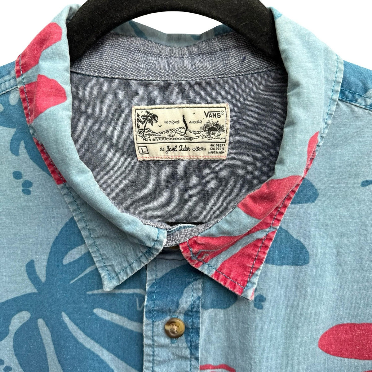 Vans Joel Tudor Collection Aloha Coastal Hawaiian Tropical Leaf Shirt Mens L