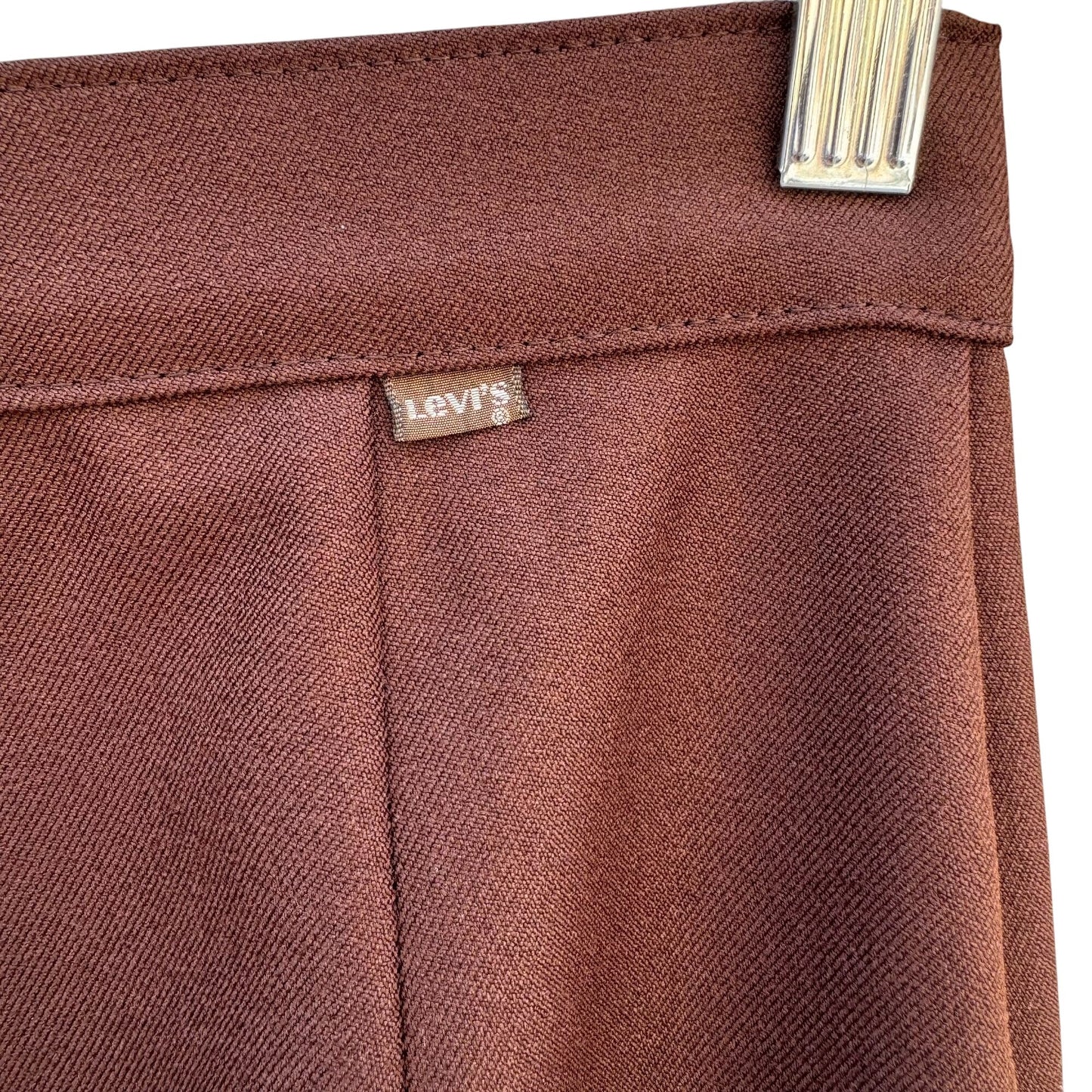Levi Strauss & Co Vintage 70s Womens Brown Straight-Leg High Rise Slacks Pants