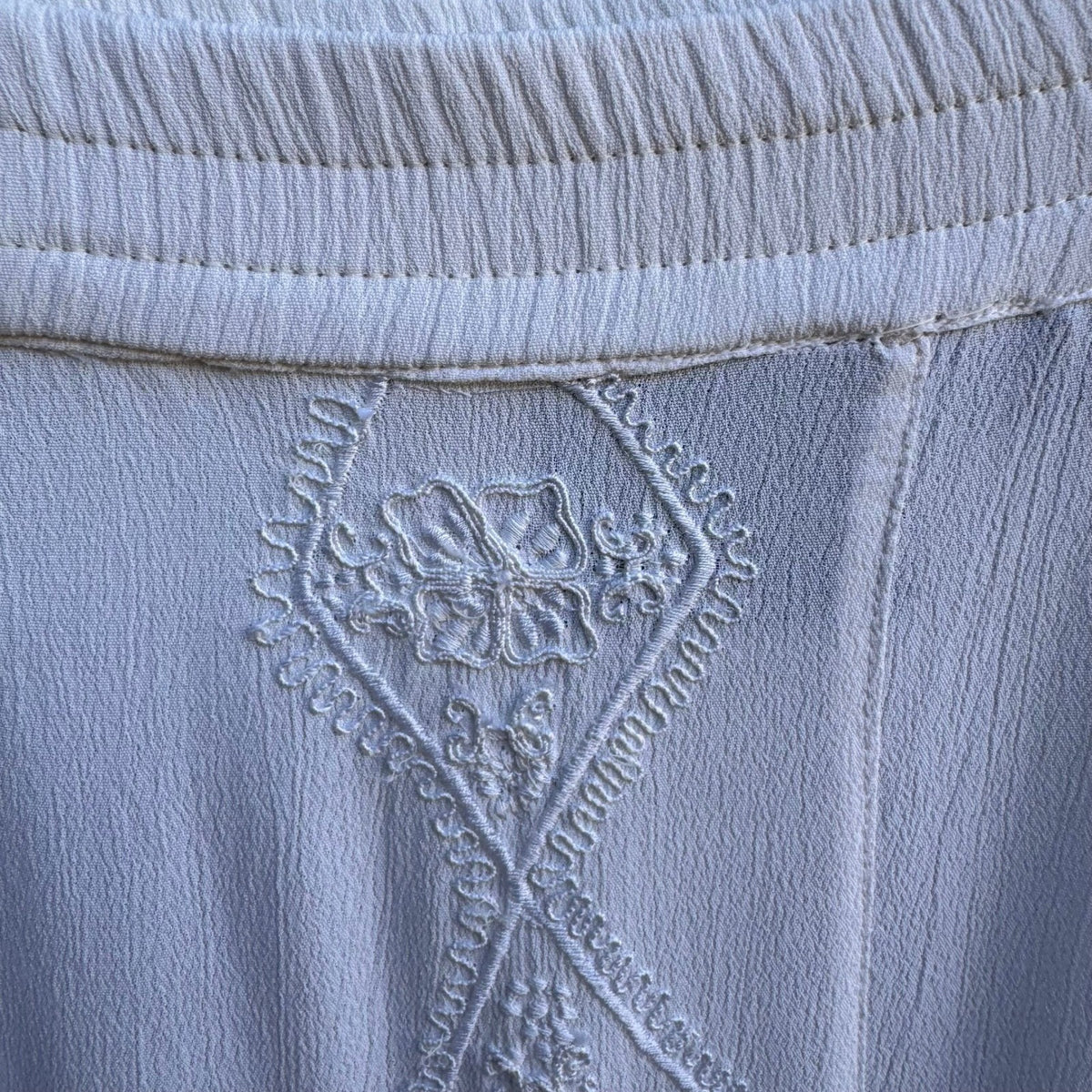 Anthony Mark Hankins Cottagecore Coastal Embroidered Boho Maxi Peasant Skirt S