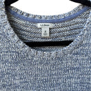 Switch LL Bean Coastal Nautical Preppy Marled Knit 3/4 Sleeve Pullover Sweater Blue M 3 image