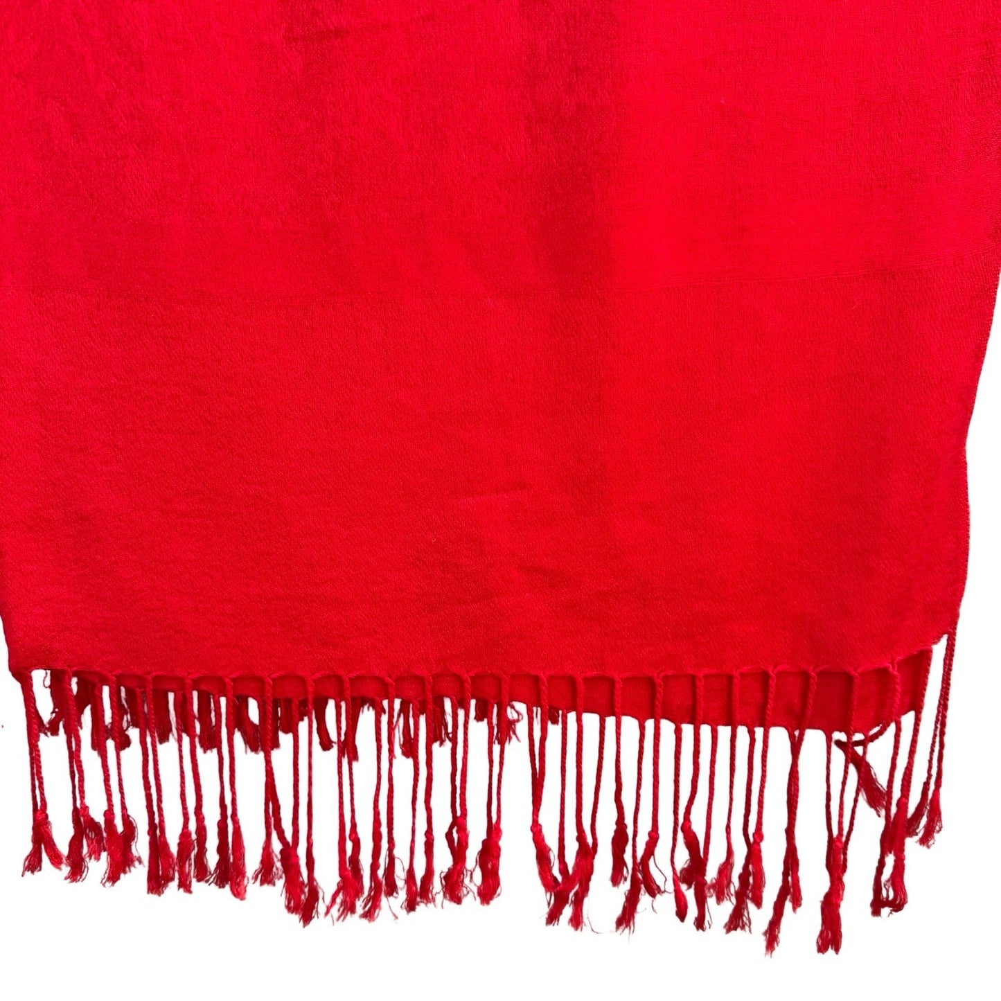 Scarlet Red Paisley Pashmina Shawl Wrap Fringed Oversized Scarf Crimson Jacquard