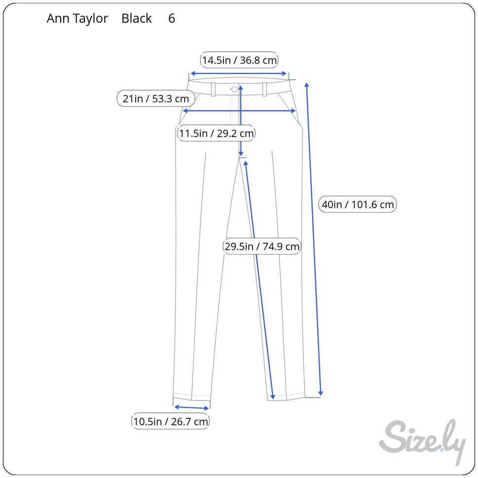 Ann Taylor Black Pinstripe Womens Business Casual Wide Leg Flat Front Dress Pant