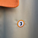 Switch Vintage 70s Mens Beige Orange Flight Bomber Jacket Embroidered Zip Elastic Hem 2 image