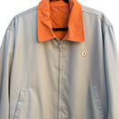 Switch Vintage 70s Mens Beige Orange Flight Bomber Jacket Embroidered Zip Elastic Hem 3 image