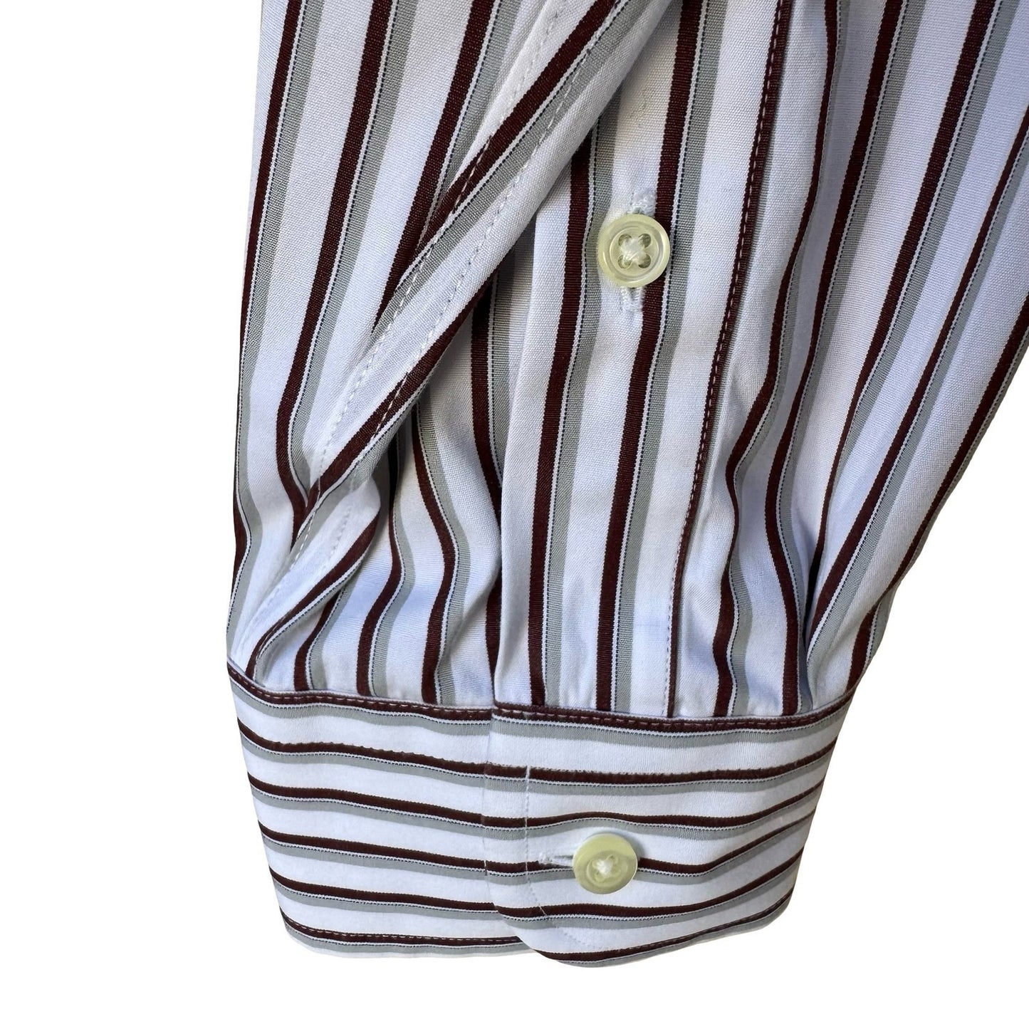 Jos. A. Bank Traveler's Collection Slim Fit Striped Dress Shirt 15.5 36 Cotton