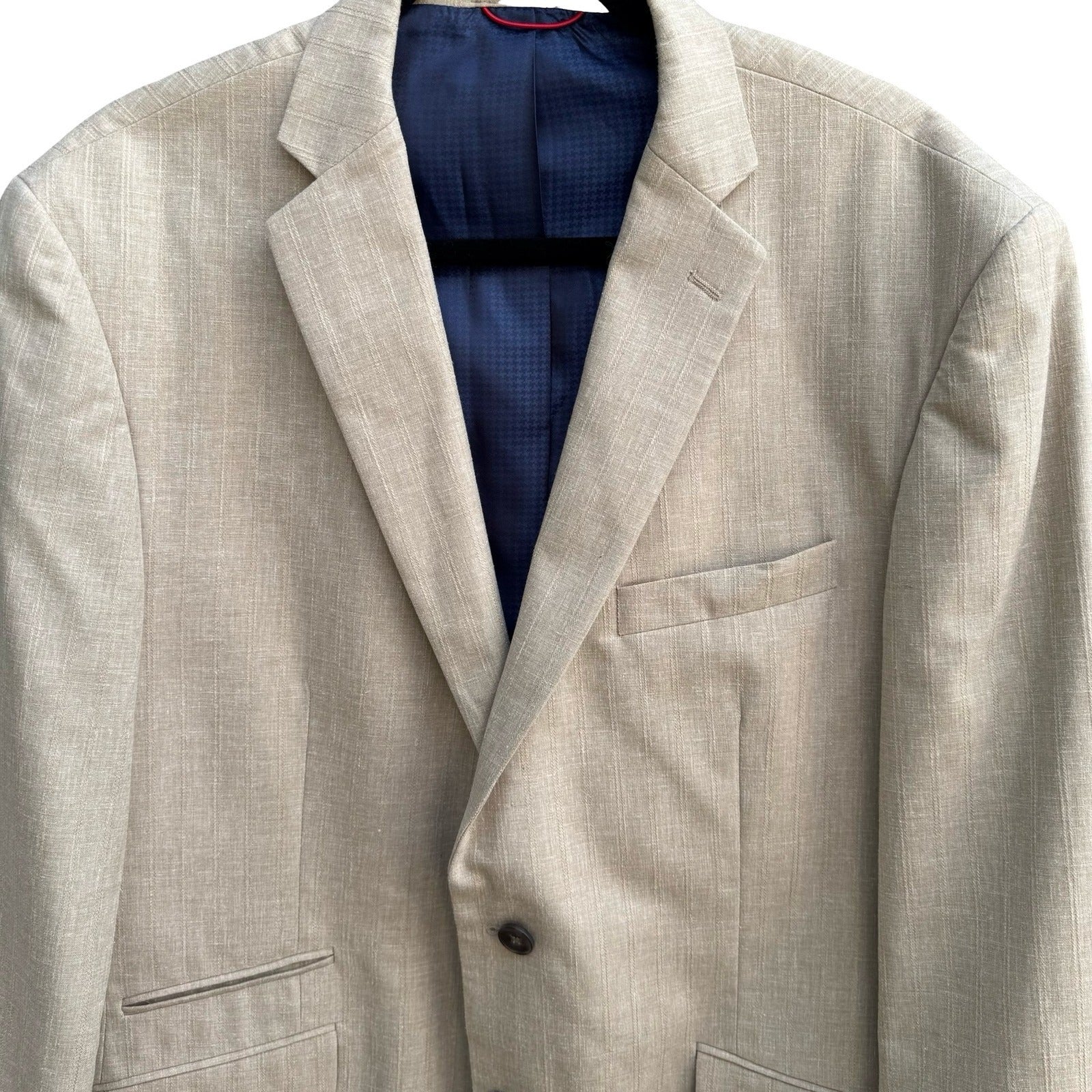Billy London UK Coastal Tailored Summer Wedding Pinstripe Sport Coat Blazer 44R