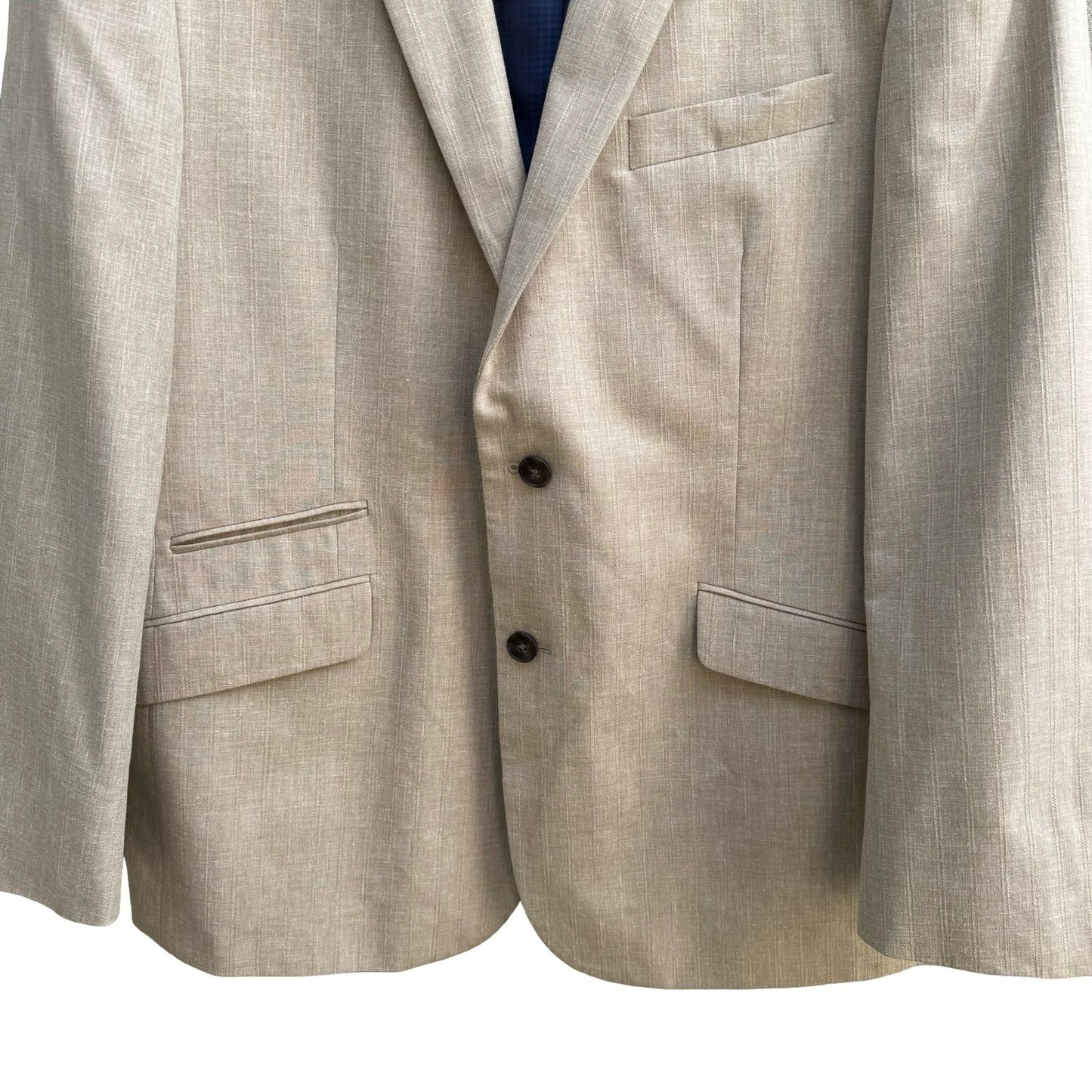 Billy London UK Coastal Tailored Summer Wedding Pinstripe Sport Coat Blazer 44R