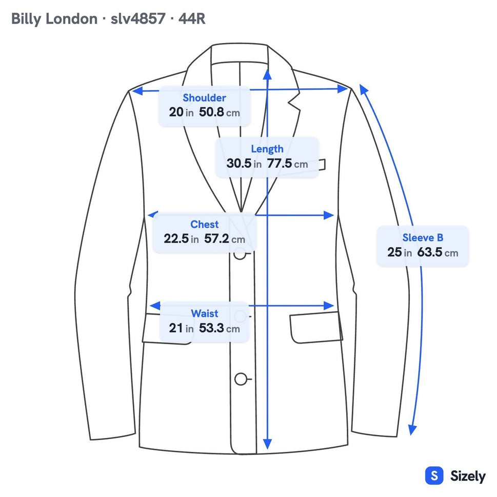 Billy London UK Coastal Tailored Summer Wedding Pinstripe Sport Coat Blazer 44R