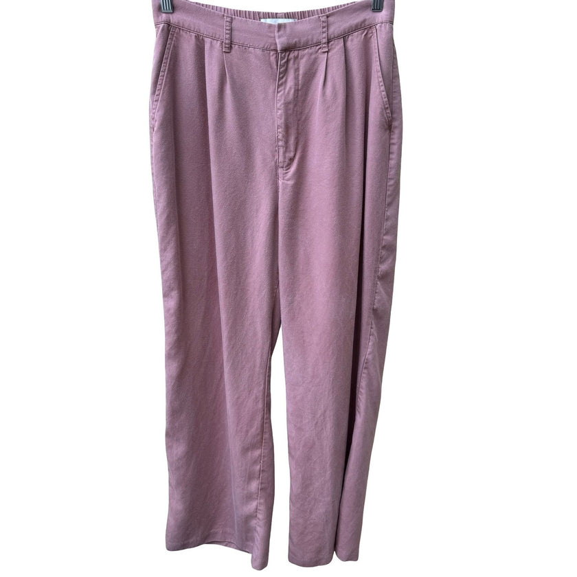 Abercrombie & Fitch Coastal Minimalist Pleated High Rise Wide Leg Trouser Pant M
