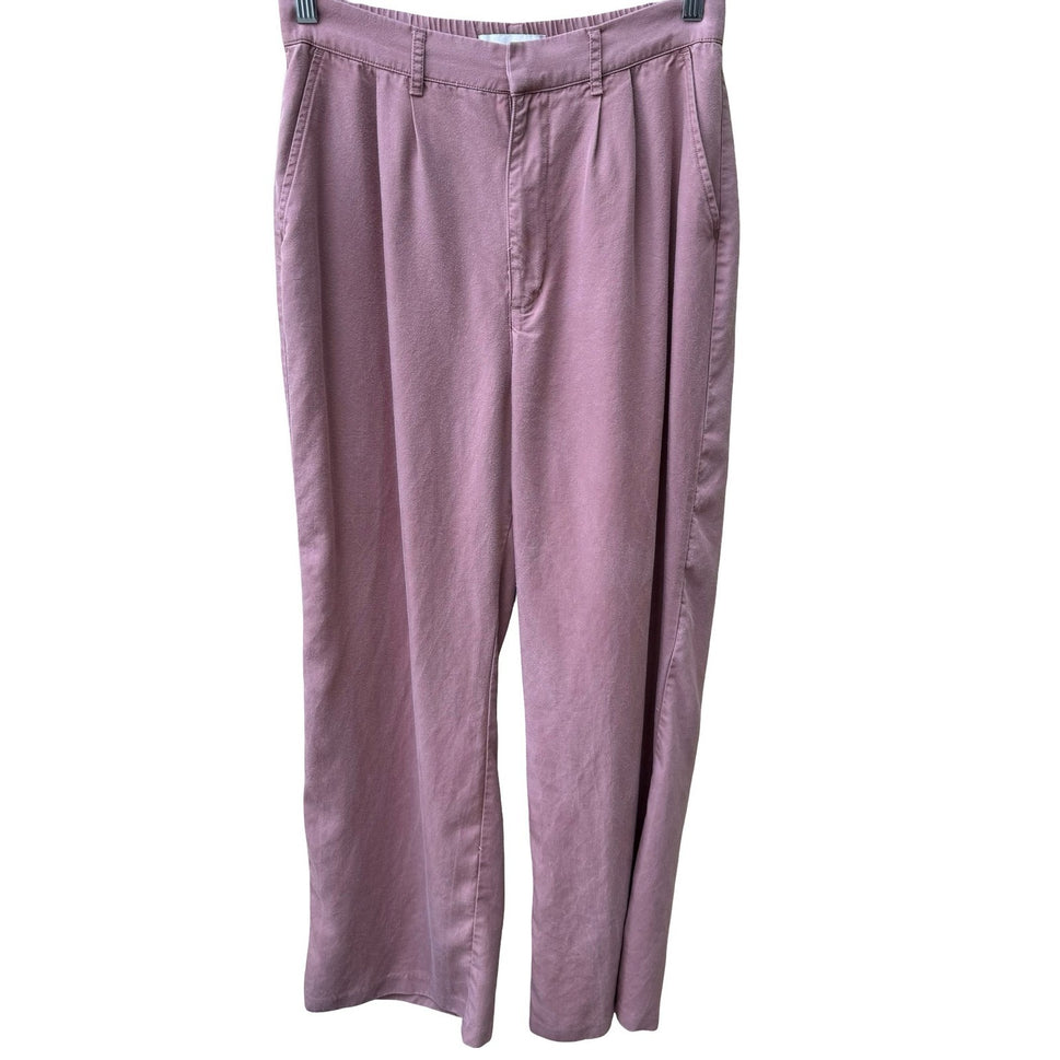 Abercrombie & Fitch Coastal Minimalist Pleated High Rise Wide Leg Trouser Pant M
