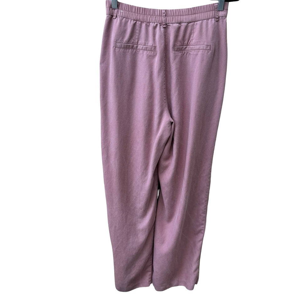 Abercrombie & Fitch Coastal Minimalist Pleated High Rise Wide Leg Trouser Pant M