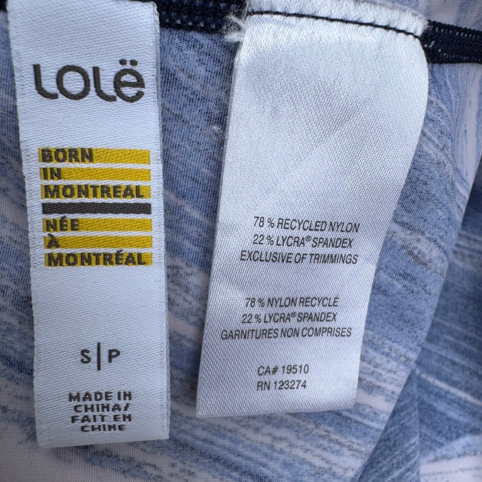 Lole Active Athleisure Yoga Gym Leggings Abstract Floral Navy LSW2713 Womens S