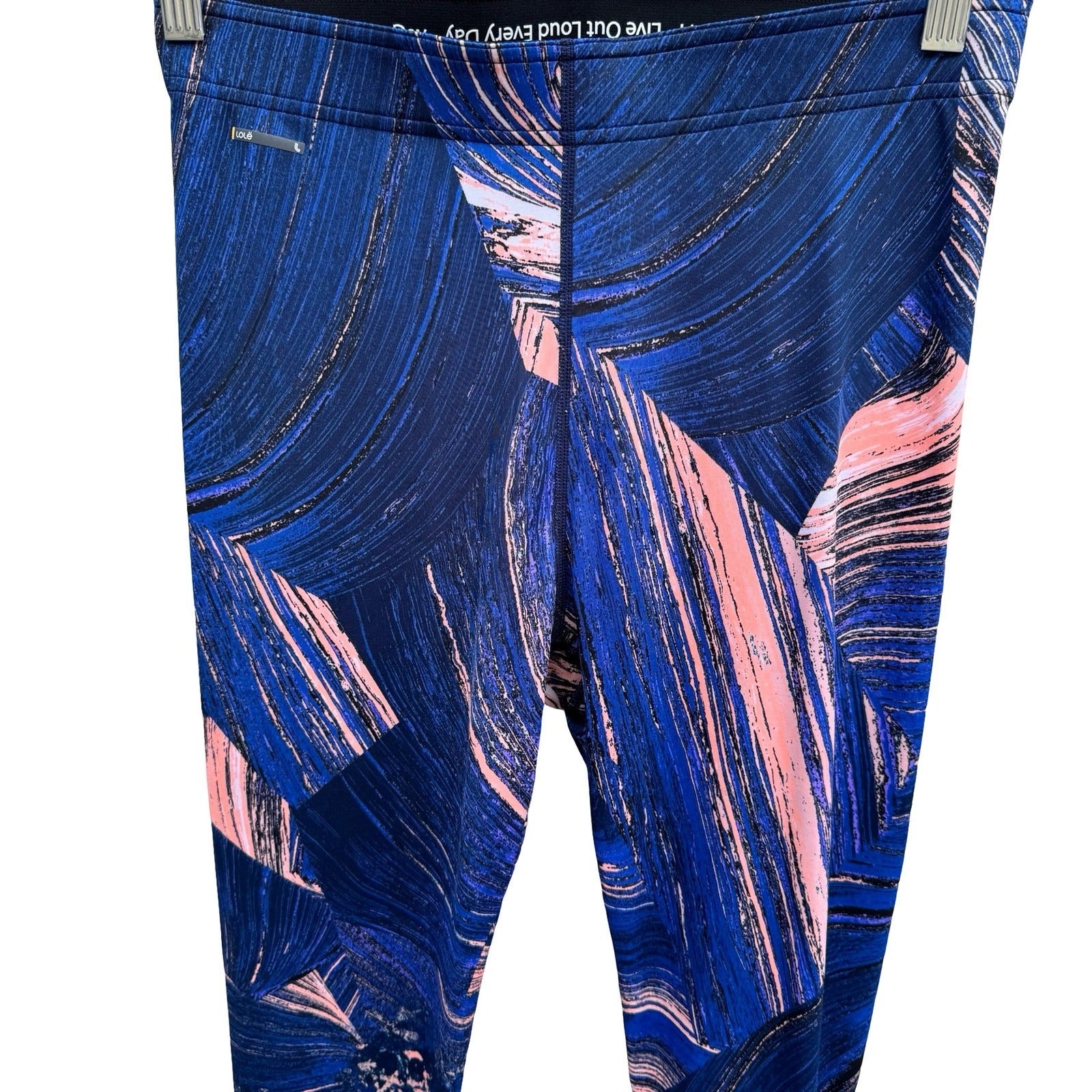 Lole Active Athleisure Yoga Gym Leggings Abstract Floral Navy LSW2713 Womens S