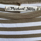Switch Michael Stars Nautical Coastal Parisian Striped Dolman Sleeve Top Boat Neck OS 2 image