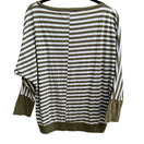 Switch Michael Stars Nautical Coastal Parisian Striped Dolman Sleeve Top Boat Neck OS 3 image