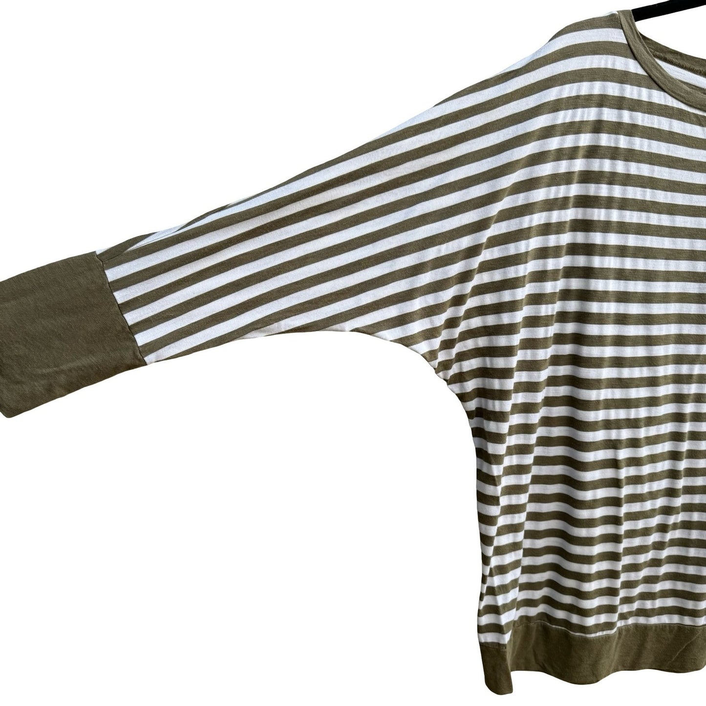 Michael Stars Nautical Coastal Parisian Striped Dolman Sleeve Top Boat Neck OS