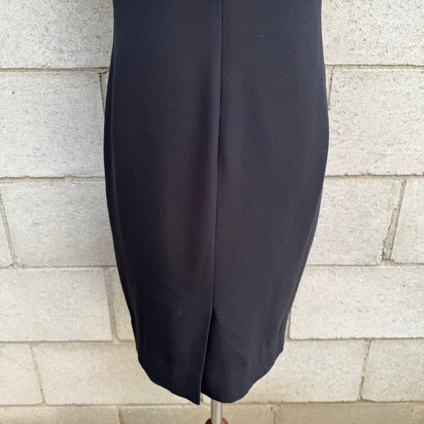 Liz Claiborne Y2K 90s Black Sheath Dress Short Sleeve Round Neck Career Formal S