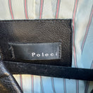 Switch Poleci Y2K Minimalist Quiet Luxury Moto Edgy Contrast Stitch Leather Jacket M 2 image