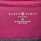 Switch Karen Scott Y2K XL Berry Pink Velour Full Zip Mock Neck Track Jacket Athleisure 2 image