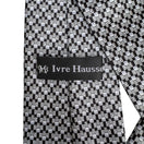Switch Ivre Hausse Vintage Mens Black &amp; White Geometric Pattern Silk Tie Necktie 3 image