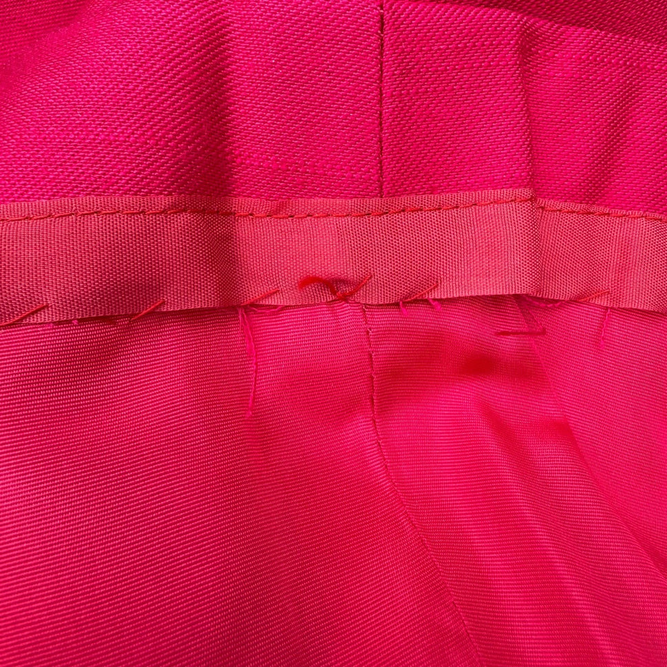 Emma Domb California Vintage 60s Fuchsia Pink Maxi Dress Bow Detail Mod Gown