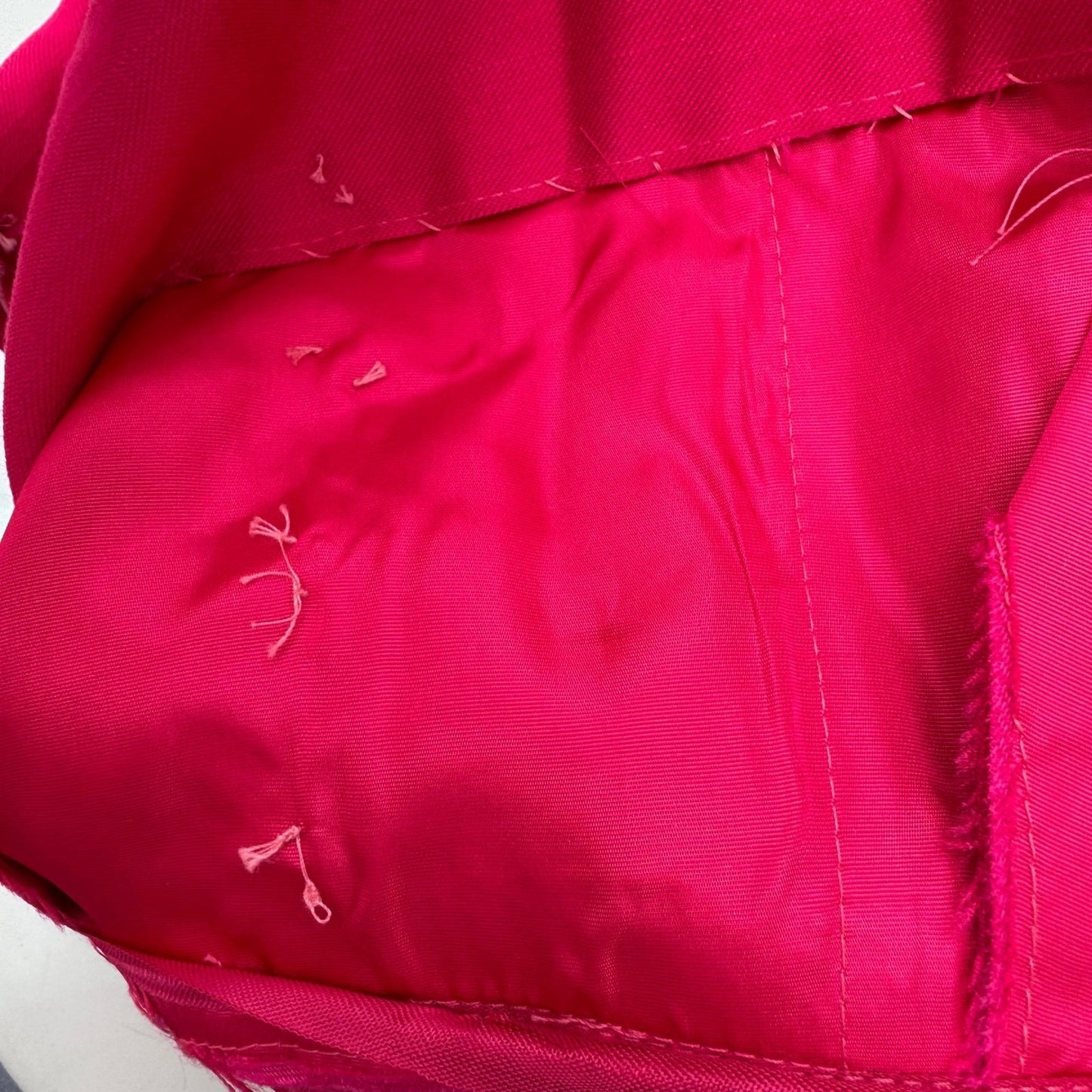 Emma Domb California Vintage 60s Fuchsia Pink Maxi Dress Bow Detail Mod Gown