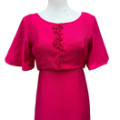 Switch Emma Domb California Vintage 60s Fuchsia Pink Maxi Dress Bow Detail Mod Gown 3 image